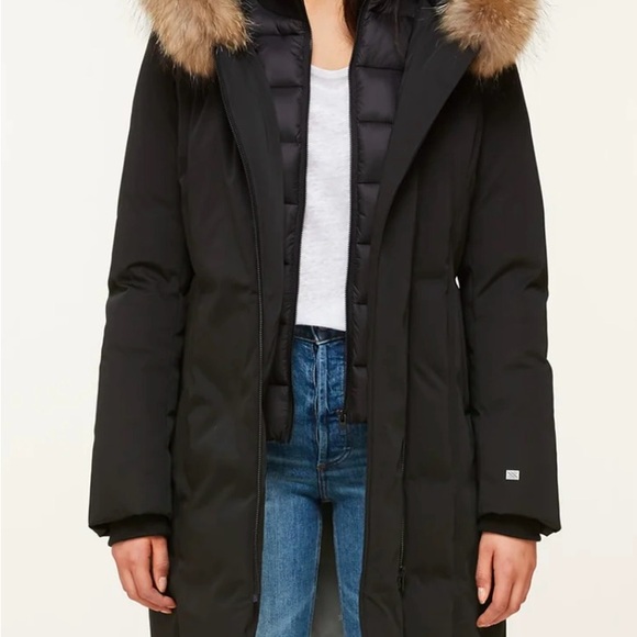 SOIA & KYO | SALMA Classic Down Parka with Natural Fur - Picture 3 of 8